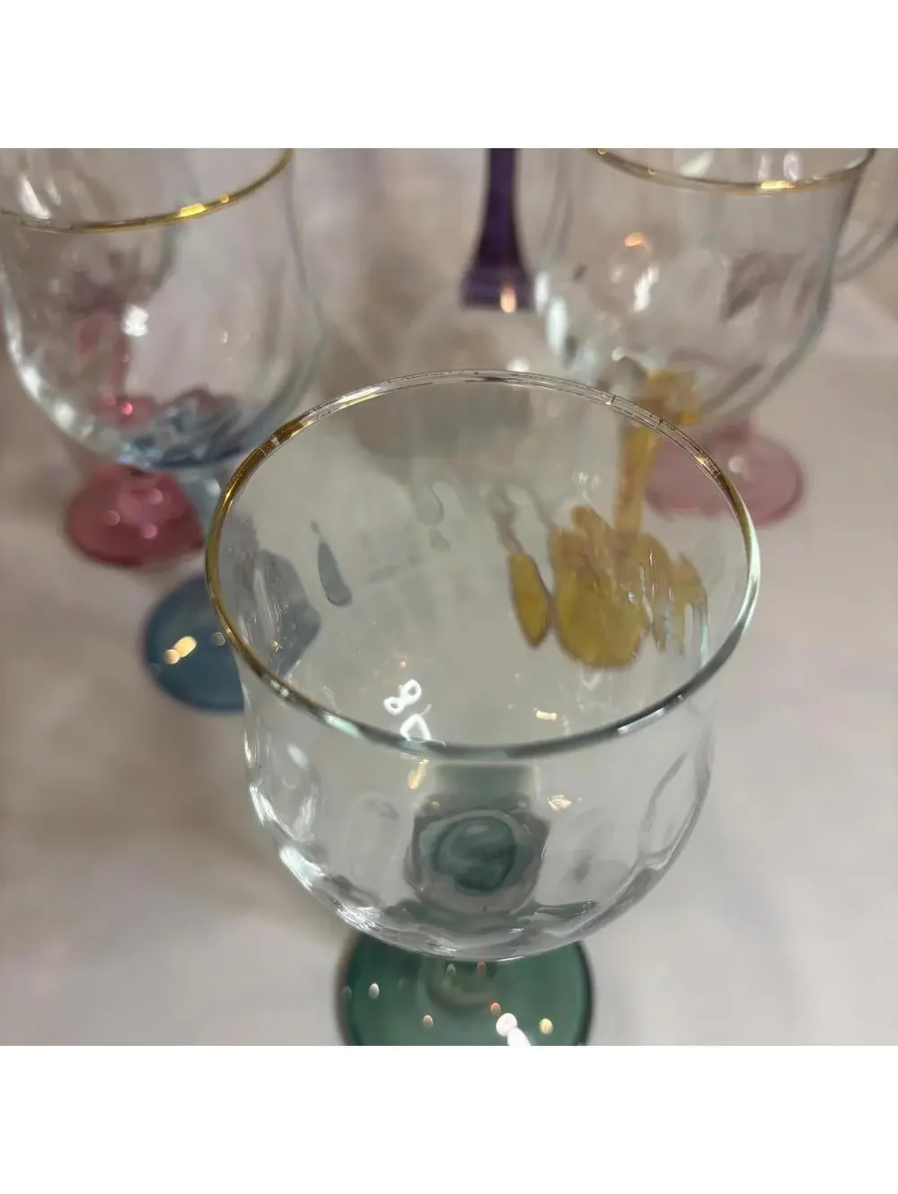 Multicolor Stemmed Glasses - set of six